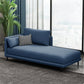 Modern Style Recessed Arms Chaise Living Room Faux Leather Chaise Blue Left-Arm Chaise Clearhalo 'Chairs & Seating' 'Chaise Lounge' 'chaise_lounge' 'furn' 'furn_chaise_lounge' 'Furniture' 'Living Room Furniture' 6815308