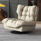 Tufted Microsuede Wingback Recliner 42" Wide Swivel Base Recliner Chair Clearhalo 'Chairs & Seating' 'furn' 'furn_recliners' 'Furniture' 'Living Room Furniture' 'Recliners' 6815675