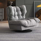 Tufted Microsuede Wingback Recliner 42" Wide Swivel Base Recliner Chair Gray Clearhalo 'Chairs & Seating' 'furn' 'furn_recliners' 'Furniture' 'Living Room Furniture' 'Recliners' 6815676