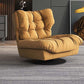 Tufted Microsuede Wingback Recliner 42" Wide Swivel Base Recliner Chair Orange Clearhalo 'Chairs & Seating' 'furn' 'furn_recliners' 'Furniture' 'Living Room Furniture' 'Recliners' 6815677