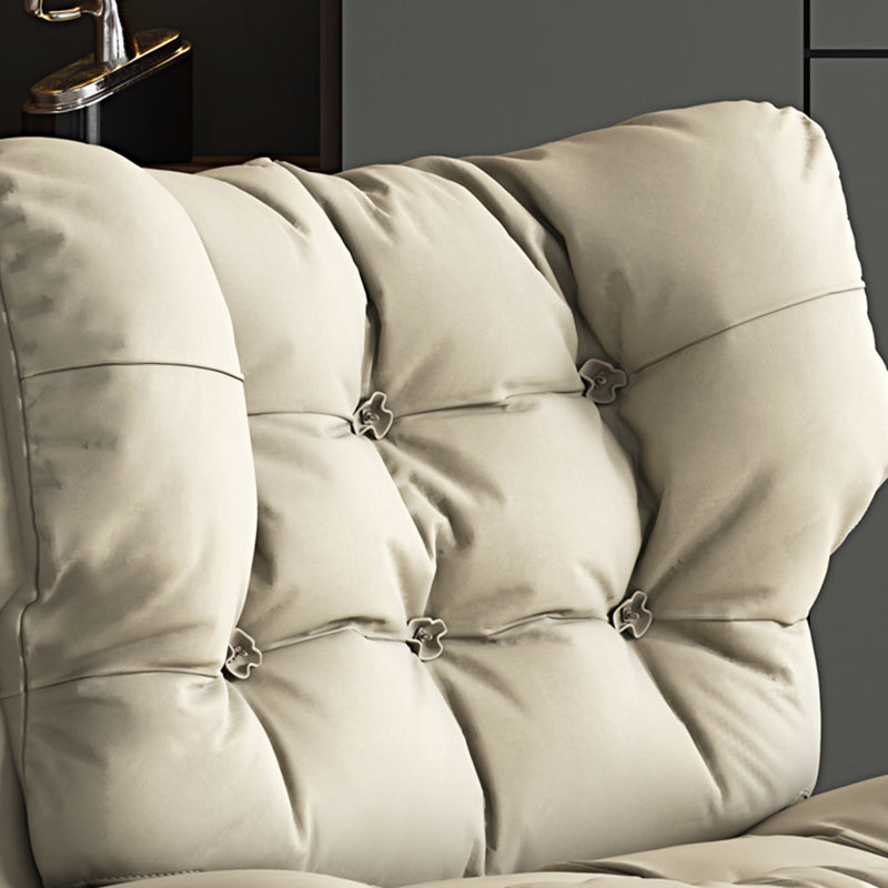 Tufted Microsuede Wingback Recliner 42" Wide Swivel Base Recliner Chair Clearhalo 'Chairs & Seating' 'furn' 'furn_recliners' 'Furniture' 'Living Room Furniture' 'Recliners' 6815690