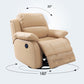 Modern Lumbar Support Recliner Chair Genuine Leather Standard Recliner Clearhalo 'Chairs & Seating' 'furn' 'furn_recliners' 'Furniture' 'Living Room Furniture' 'Recliners' 6815705
