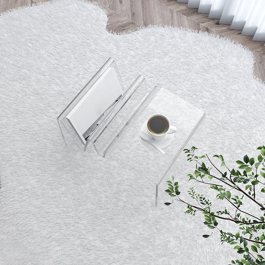 Glam Side Table Acrylic Pedestal Accent Side Table for Bedroom Clearhalo 'Coffee & Accent Tables' 'End & Side Tables' 'end_side_tables' 'furn' 'furn_end_side_tables' 'Furniture' 'Living Room Furniture' 6815715