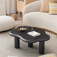 15"H Contemporary Coffee Table Wooden 4 Legs Coffee Cocktail Table 31.5"L x 22"W x 16"H Black Clearhalo 'Coffee & Accent Tables' 'Coffee Tables' 'coffee_tables' 'furn' 'furn_coffee_tables' 'Furniture' 'Living Room Furniture' 6815820