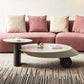 Modern 2-Piece Wood Coffee Table Round Nesting Coffee Table Set