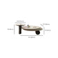 Modern 2-Piece Wood Coffee Table Round Nesting Coffee Table Set