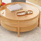 Tropischer Couchtisch, Couchtisch aus massivem Holz mit Stauraum