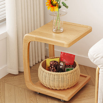 Tropischer Couchtisch, Couchtisch aus massivem Holz mit Stauraum