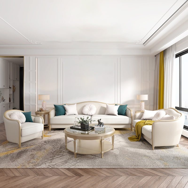 Canapé en coupe en section de linge tropical à bras inclinés pour le salon