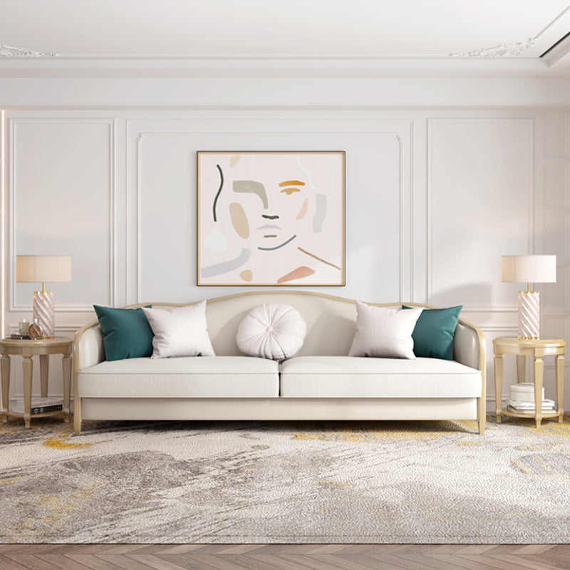 Canapé en coupe en section de linge tropical à bras inclinés pour le salon