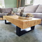 Table basse en bois massif sans table basse simple rectangulaire pénible