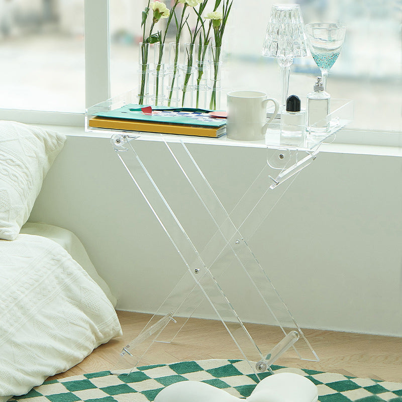 Rectangular Side Table Plastic Modernistic 20.1" W x 14.2" D x 24" H End Table Clearhalo 'Coffee & Accent Tables' 'End & Side Tables' 'end_side_tables' 'furn' 'furn_end_side_tables' 'Furniture' 'Living Room Furniture' 6815942