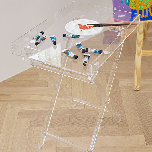 Rectangular Side Table Plastic Modernistic 20.1" W x 14.2" D x 24" H End Table Clearhalo 'Coffee & Accent Tables' 'End & Side Tables' 'end_side_tables' 'furn' 'furn_end_side_tables' 'Furniture' 'Living Room Furniture' 6815958