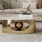 Slate Single Coffee Table Pedestal Glam Nesting Coffee Table Set