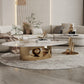 Slate Single Coffee Table Pedestal Glam Nesting Coffee Table Set