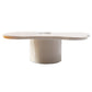15"H Contemporary Coffee Table Wooden White Coffee Cocktail Table