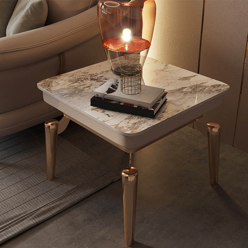 Mesa de centro individual Glam con cajón, de pizarra, no desgastante