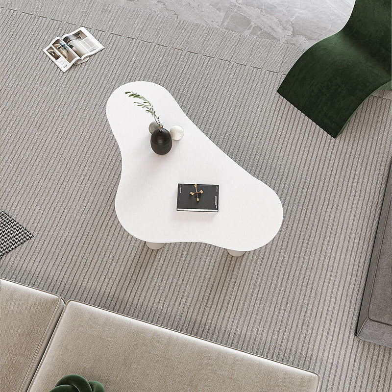 Contemporary Stone Geometric Coffee Table 3 Legs Coffee Cocktail Table Clearhalo 'Coffee & Accent Tables' 'Coffee Tables' 'coffee_tables' 'furn' 'furn_coffee_tables' 'Furniture' 'Living Room Furniture' 6816055