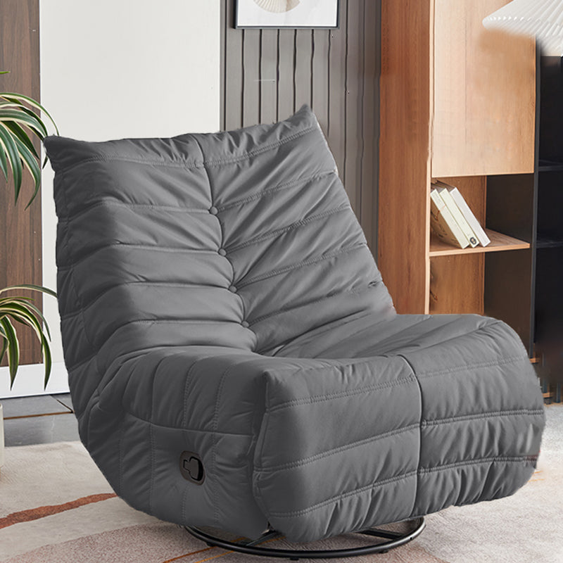 Modern Lumbar Support Recliner Chair Position Lock Standard Recliner Tech Cloth Gray Clearhalo 'Chairs & Seating' 'furn' 'furn_recliners' 'Furniture' 'Living Room Furniture' 'Recliners' 6816118