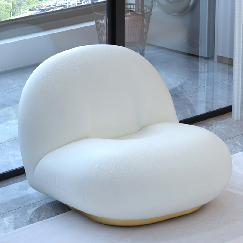 Curved Armless Sectional Sofa Faux Leather Stain-resistant Sectional Clearhalo 'furn' 'furn_sectionals' 'Furniture' 'Living Room Furniture' 'Sectionals' 6816147