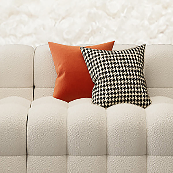 Canapé-lit scandinave de 40 "de large siège en tissu blanc avec oreillers