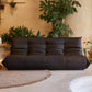 3-Seater Tufted Faux Leather Sofa Contemporary 70.9" W Armless Seating Clearhalo 'furn' 'furn_sofas' 'Furniture' 'Living Room Furniture' 'Sofa' 'sofas' 6816181
