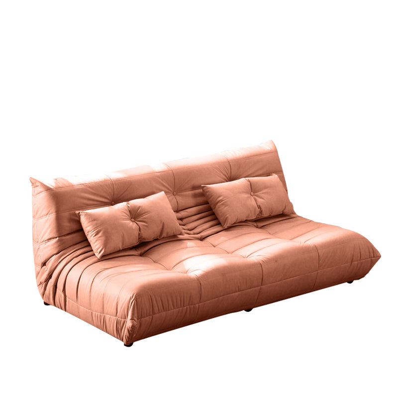 3-Seater Tufted Faux Leather Sofa Contemporary 70.9" W Armless Seating Brown Tech Cloth Clearhalo 'furn' 'furn_sofas' 'Furniture' 'Living Room Furniture' 'Sofa' 'sofas' 6816183
