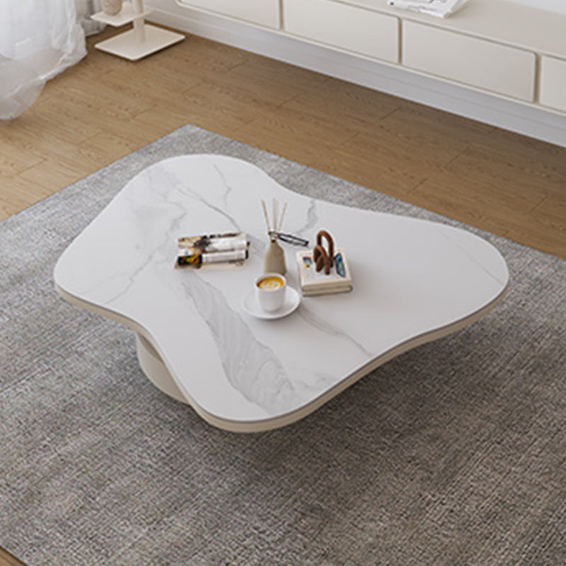 13"H Contemporary Coffee Table White Coffee Cocktail Table with Drawer Clearhalo 'Coffee & Accent Tables' 'Coffee Tables' 'coffee_tables' 'furn' 'furn_coffee_tables' 'Furniture' 'Living Room Furniture' 6816214