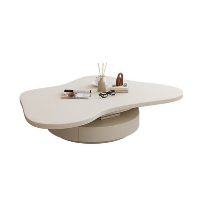 13"H Contemporary Coffee Table White Coffee Cocktail Table with Drawer Wood Clearhalo 'Coffee & Accent Tables' 'Coffee Tables' 'coffee_tables' 'furn' 'furn_coffee_tables' 'Furniture' 'Living Room Furniture' 6816215