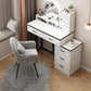 Contemporary Makeup Vanity Desk Table with 5 Drawers and Mirror