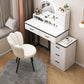 Contemporary Makeup Vanity Desk Table with 5 Drawers and Mirror