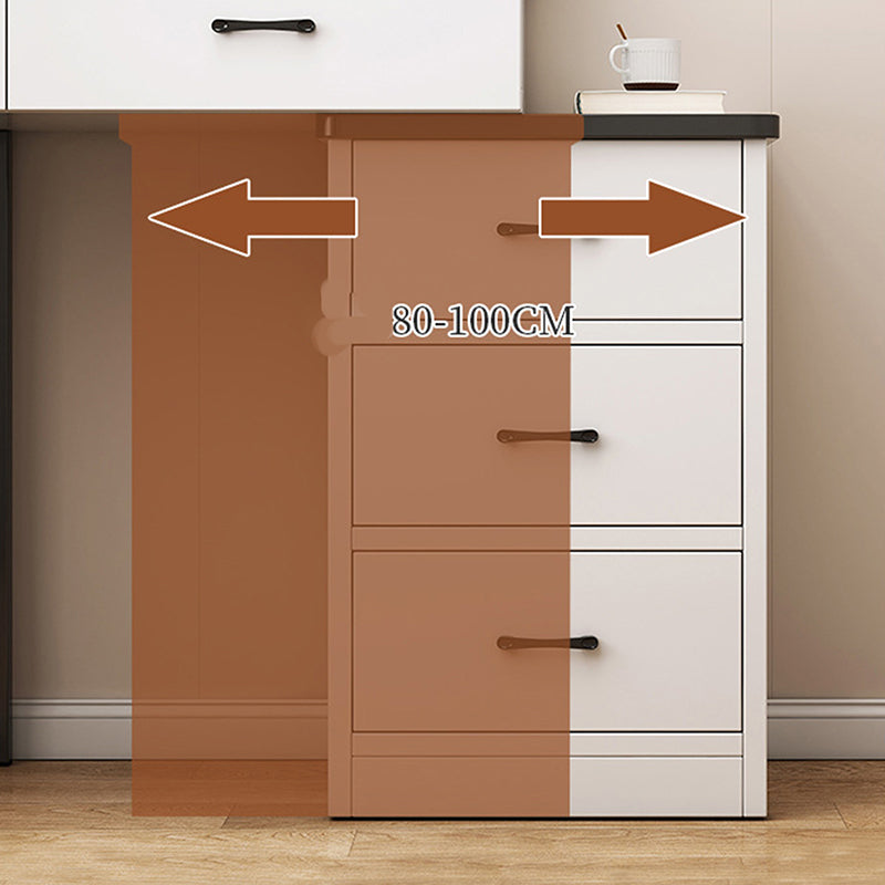 Contemporary Makeup Vanity Desk Table with 5 Drawers and Mirror