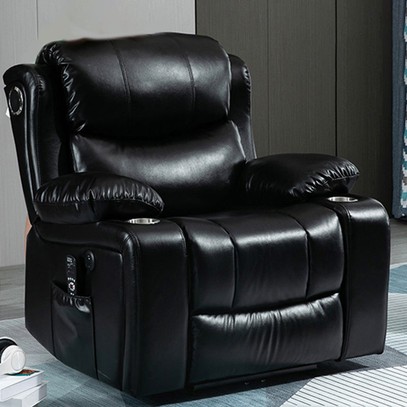 Traditional Home Theater Recliner Chair with Lumbar and Power-Push Botton Clearhalo 'Chairs & Seating' 'furn' 'furn_recliners' 'Furniture' 'Living Room Furniture' 'Recliners' 6816269