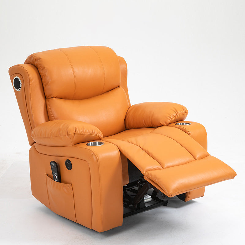 Traditional Home Theater Recliner Chair with Lumbar and Power-Push Botton Clearhalo 'Chairs & Seating' 'furn' 'furn_recliners' 'Furniture' 'Living Room Furniture' 'Recliners' 6816270