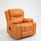 Traditional Home Theater Recliner Chair with Lumbar and Power-Push Botton Orange Clearhalo 'Chairs & Seating' 'furn' 'furn_recliners' 'Furniture' 'Living Room Furniture' 'Recliners' 6816271