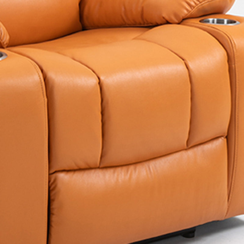 Traditional Home Theater Recliner Chair with Lumbar and Power-Push Botton Clearhalo 'Chairs & Seating' 'furn' 'furn_recliners' 'Furniture' 'Living Room Furniture' 'Recliners' 6816273