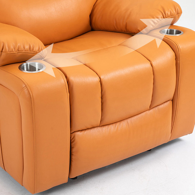 Traditional Home Theater Recliner Chair with Lumbar and Power-Push Botton Clearhalo 'Chairs & Seating' 'furn' 'furn_recliners' 'Furniture' 'Living Room Furniture' 'Recliners' 6816281