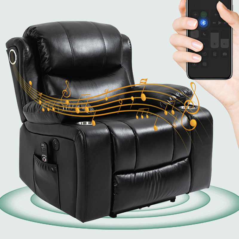 Traditional Home Theater Recliner Chair with Lumbar and Power-Push Botton Clearhalo 'Chairs & Seating' 'furn' 'furn_recliners' 'Furniture' 'Living Room Furniture' 'Recliners' 6816286
