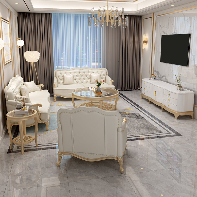 38.18" Tall Nailhead Trim Sectional Sofa Sloped Arm Genuine Leather Sofa Clearhalo 'furn' 'furn_sectionals' 'Furniture' 'Living Room Furniture' 'Sectionals' 6816290
