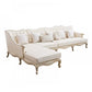 38.18" Tall Nailhead Trim Sectional Sofa Sloped Arm Genuine Leather Sofa 2-Seater Sofa & 1-Seater Sofa & Chaise Longue Leather Left Clearhalo 'furn' 'furn_sectionals' 'Furniture' 'Living Room Furniture' 'Sectionals' 6816300