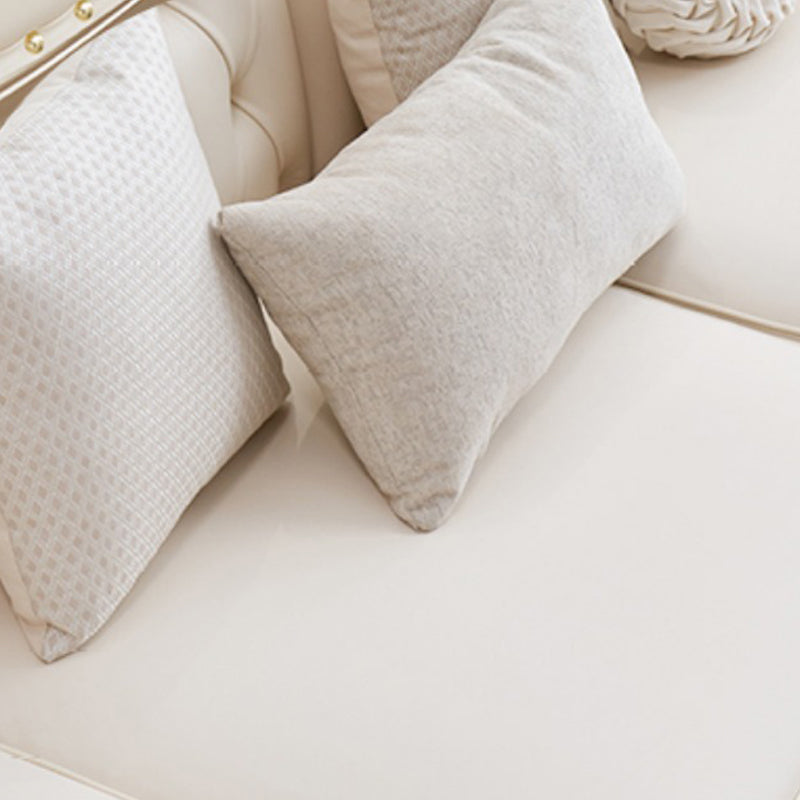38.18" Tall Nailhead Trim Sectional Sofa Sloped Arm Genuine Leather Sofa Clearhalo 'furn' 'furn_sectionals' 'Furniture' 'Living Room Furniture' 'Sectionals' 6816303