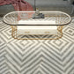 Glam Frame Single Coffee Table Oval Coffee Table with Drawer Clearhalo 'Coffee & Accent Tables' 'Coffee Tables' 'coffee_tables' 'furn' 'furn_coffee_tables' 'Furniture' 'Living Room Furniture' 6816320
