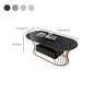 Glam Frame Single Coffee Table Oval Coffee Table with Drawer Clearhalo 'Coffee & Accent Tables' 'Coffee Tables' 'coffee_tables' 'furn' 'furn_coffee_tables' 'Furniture' 'Living Room Furniture' 6816343