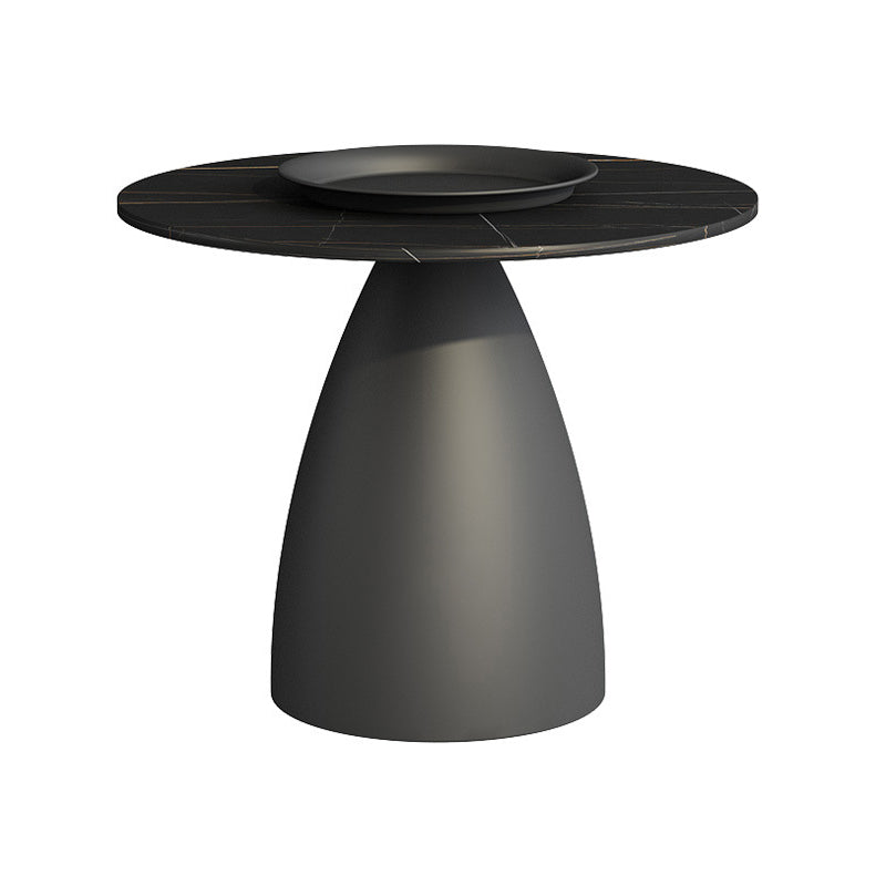 Slate Round Coffee Table Glam Pedestal No Distressing Coffee Table Set