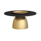 Slate Round Coffee Table Glam Pedestal No Distressing Coffee Table Set