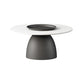 Slate Round Coffee Table Glam Pedestal No Distressing Coffee Table Set