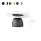 Slate Round Coffee Table Glam Pedestal No Distressing Coffee Table Set