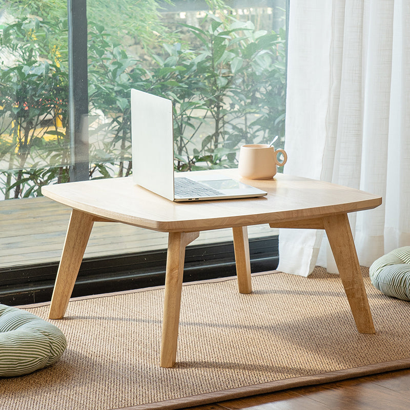 11"H Contemporary Coffee Table Solid Wood Coffee Cocktail Table