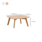 11"H Contemporary Coffee Table Solid Wood Coffee Cocktail Table