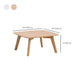 11"H Contemporary Coffee Table Solid Wood Coffee Cocktail Table